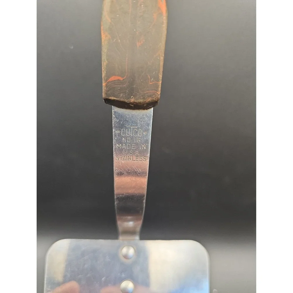 CUTCO No. 16 Slotted Spatula Turner Stainless Steel Blade Wood Handle USA Made